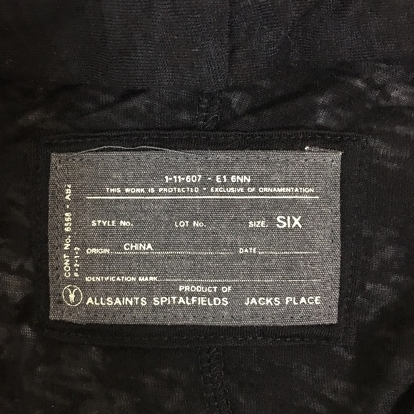 All Saints Spitalfield Aeson Dress Tunic Size 6 - Picture 13 of 16